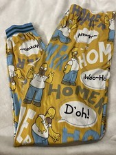 Pigiama Simpsons adulto XL giallo pantaloni jogger lounge pigiama Homer Simpson uomo