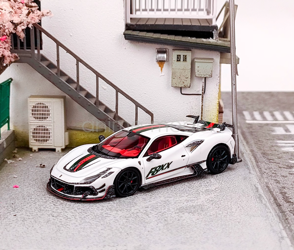 Fuelme 1:64 White Mansory F8XX Racing Sports Diecast Resin Car New