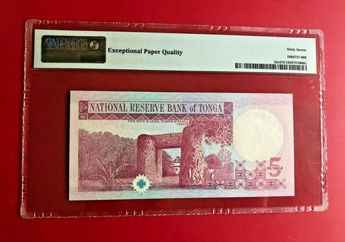 1995 TONGA 5 PA'ANGA PMG 67 EPQ GEMMA NON CIRCOLATA ALTA QUALITÀ - Foto 2 di 2