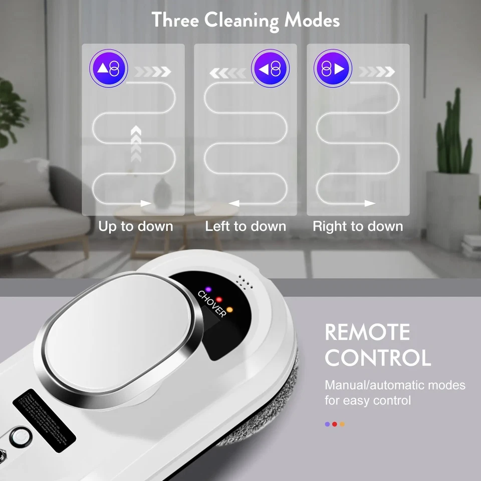 Intelligent Window Cleaning Robot Electric Glass Cleaner Remote Control for Home - Image 3 of 4