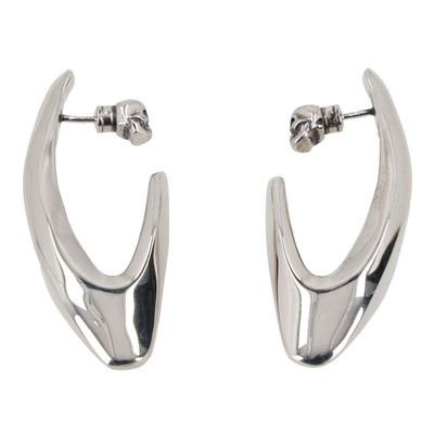 ALEXANDER MCQUEEN facettierte Ohrringe Ohrstecker silberfarben - UVP 520
