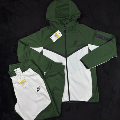 Men's Nike Tech Fleece Sweatsuit Sportswear Tracksuit Olive green