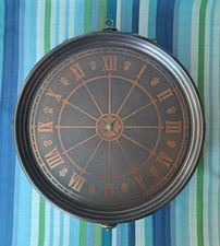 BOMBAY Co. WINTHROP Train Station Double Sided 16" Clock NO BRACKET