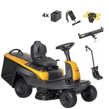 Stiga Akku-Aufsitzm&auml;her Swift 372e inkl. 4 x 5 Ah Akkus, Ladeger&auml;t, Mulchkit