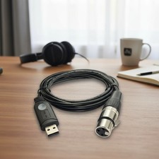 5.9FT USB to DMX Lighting Control Cable for Laptops - Plug and Play Design