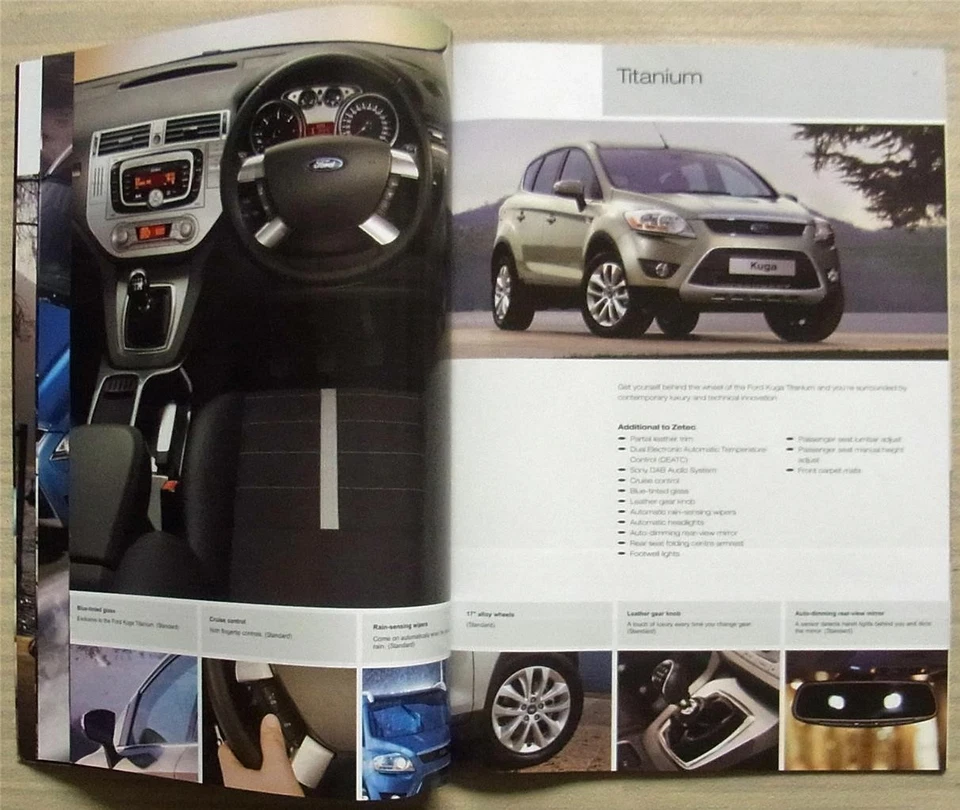 FORD Kuga Zetec & Titanium Car Sales Brochure Aug 2009 Ref FA1533/3 - Image 4 of 4