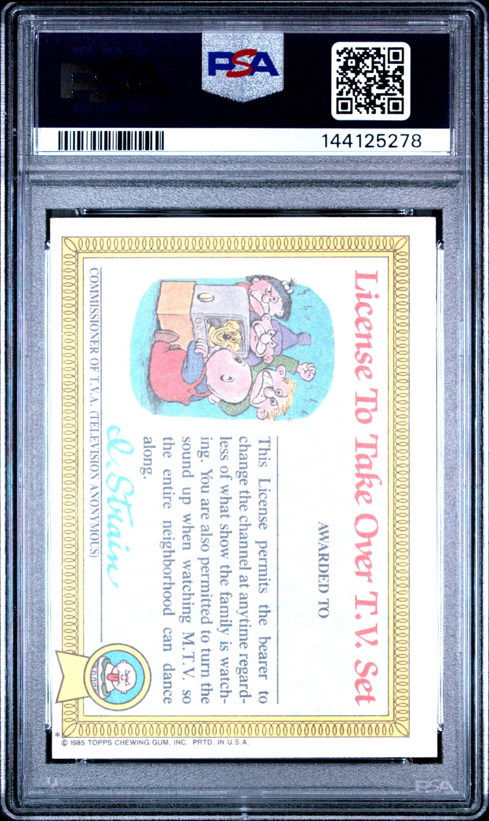 1985 GARBAGE PAIL KIDS STICKERS #30A NEW WAVE DAVE PSA 8 view 2