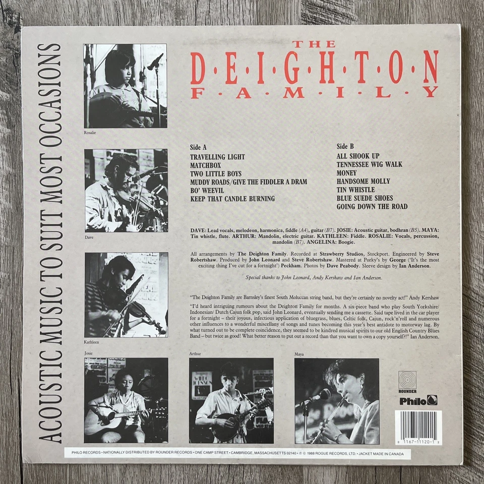 DEIGHTON FAMILY: acoustic music to suit most occasions PHILO 12" LP 33 RPM VG+ — 第 2/4 张图片