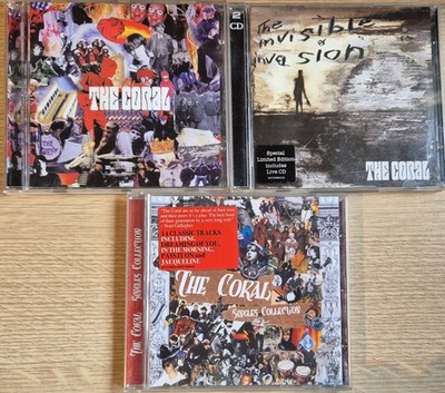 The Coral 3 x CD Album Bundle Invisible Invasion Limited Edition The Coral ,Hits