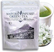 YAMAEI, Matcha Infused Green Tea Bags, 40 packs/80 g, Biodegradable Filter, Jap