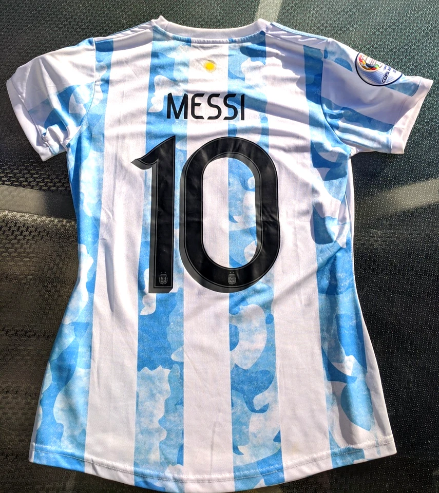 Lionel Messi Adidas Argentina 2021 Copa America Aeroready Women's Jersey, Size L - Image 2 of 4