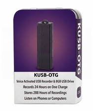 Digital Voice Recorder  Voice Activated Audio Recorder 288 Hours  KUSB-OTG