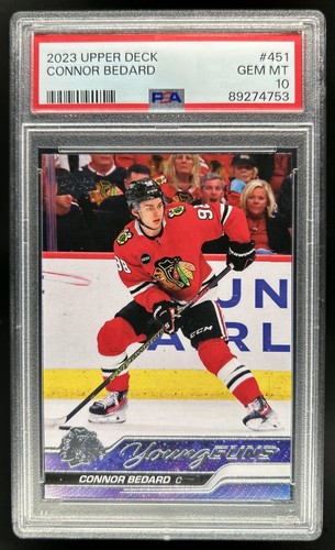 2023-24 Upper Deck Connor Bedard Rookie Young Guns RC #451 Blackhawks PSA 10