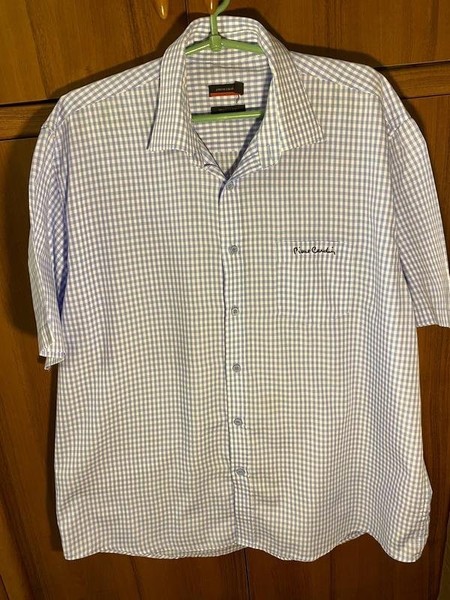 Men Pierre Cardin Shirt Blue Polyester 44 / XXL /
