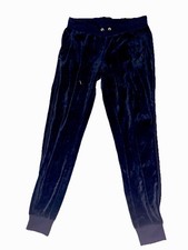 Juicy Couture VTG Y2K Black Velour Couquett Girl Joggers SZ.S