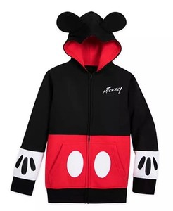 Mickey Mouse Disney Park Adult Size S  Full Zip Up Embroidered Hoodie Sweatshirt