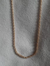 Goldtone Rope Chain Necklace 20" Pre-owned Excellent Condition