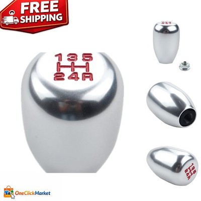 Polished Silver 5 Speed Manual Shift Knob - Universal Fit for Honda & Acura