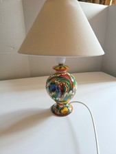Italian Deruta Style Hand Painted Majolica Ceramic Table Lamp