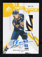 2021 SP Game Used CHL Edition New Style Gold 4/10 Brandt Clarke Patch Auto 0kr0