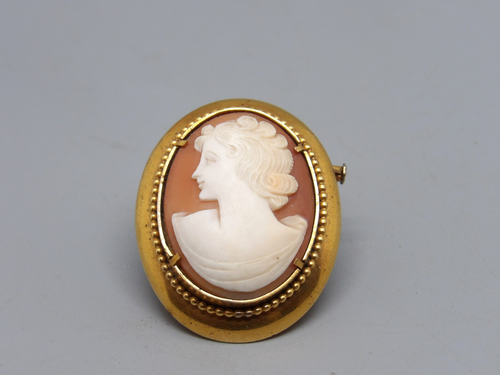 Broche Ancienne De Deuil - Très Bon état, Vintage, Bijou Fantaisie