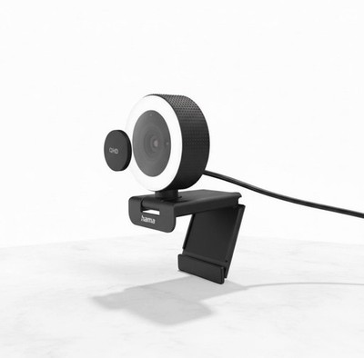 HAMA C 800 Pro Webcam QHD Ringlicht & Fernbedienung für Streaming & Calls NEU