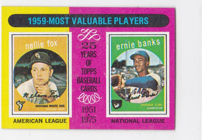#ad ERNIE BANKS CHICAGO CUBS 1975 TOPPS BASEBALL MINI AND 2023 FULL SIZE REPRINT $4.64