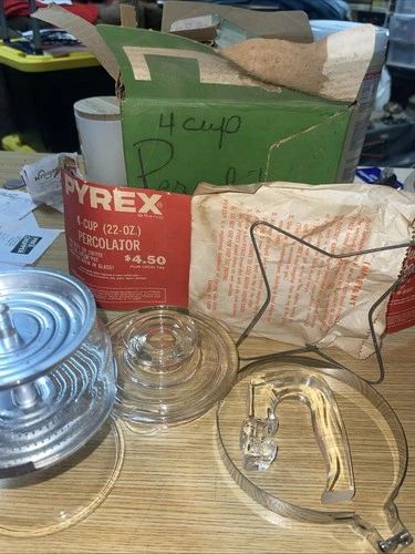 Vintage PYREX Percolator 4 Cup Coffee Pot Handle,lid,ETC  Replacement Parts