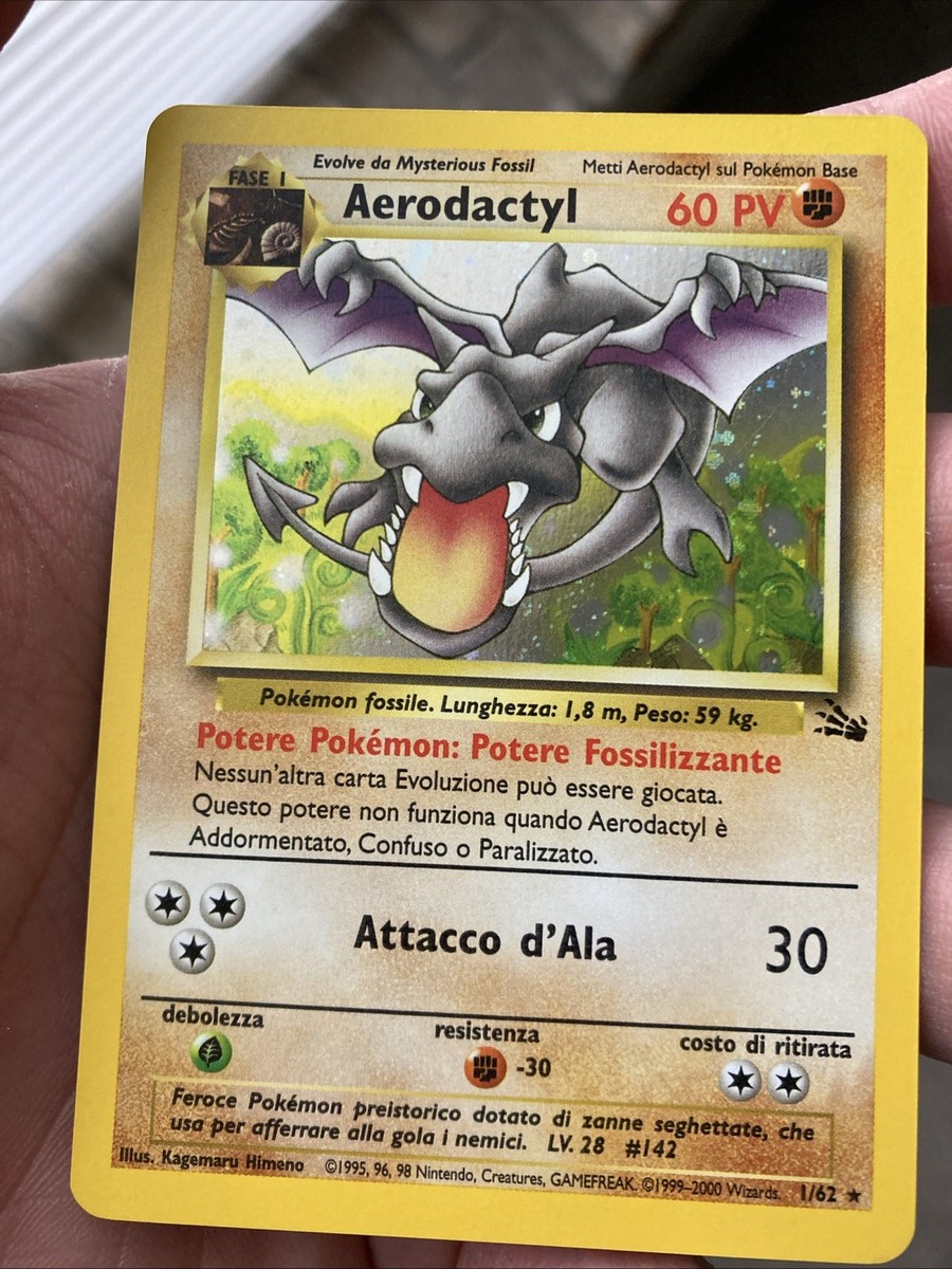 ITA~ ITALIAN Aerodactyl Fossil HOLO 1/62 Pokemon Card (g3) | eBay
