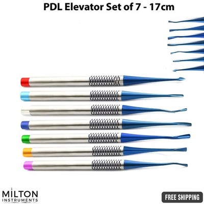 Dental Root Elevators PDL Periotome Luxating Surgical Extraction Kit Set of 7