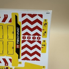 Lego Technic Excavator 42006 Sticker Sheet - New Never Used Authentic