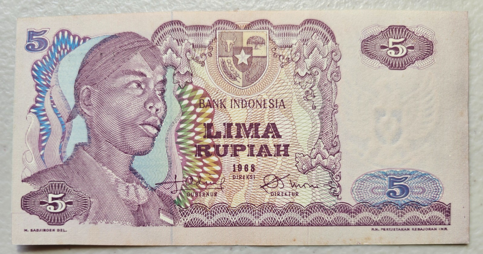 Indonesia 5 Rupiah 1968 Unc