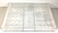 Vintage Dritz Spool Holder Box Storage Case Clear Acrylic #786 FREE SHIPPING