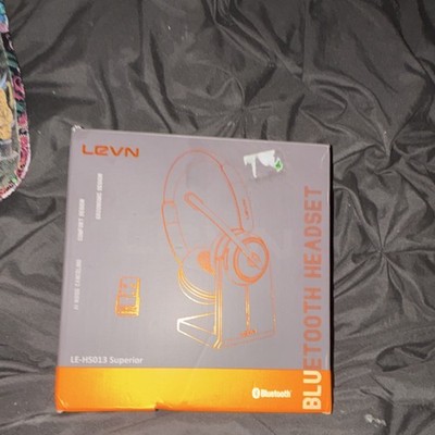 LEVN LE-HS013 Superior Bluetooth Headset Black/Orange Headband Boom Mic
