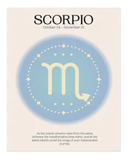 Scorpio Zodiac Wall Art Poster - Elegant Horoscope Decor Home Decor
