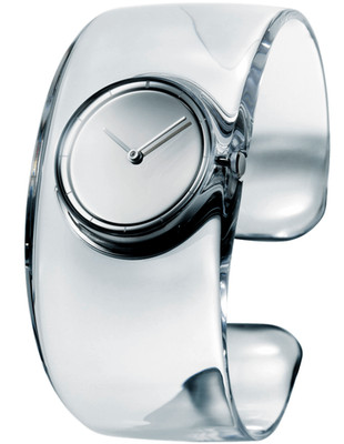 ISSEY MIYAKE SILAW001 Clear Bangle Quartz Watch  O  Designed by Tokujin Yoshioka