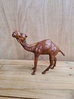 Leather Camel Statue 30cm High