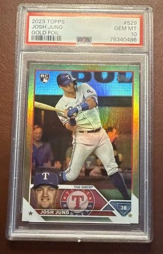 2023 Topps - Josh Jung - Rookie Gold Foil - PSA 10 (LOW POP)