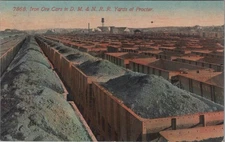 Iron Ore Cars Railroad Yards Proctor Minnesota MN Postcard