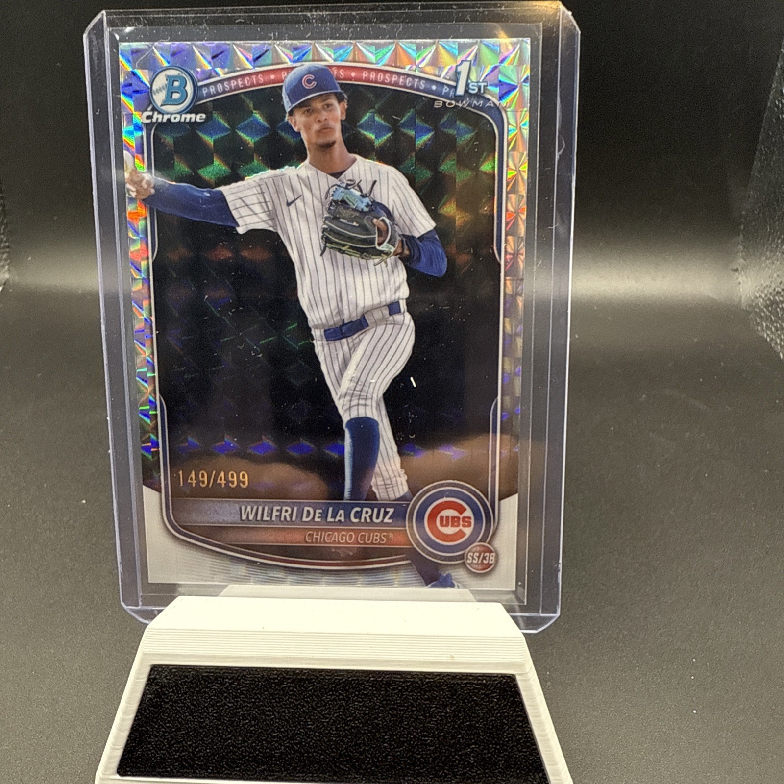 2025 Bowman Chrome Wilfri De La Cruz Geometric Refractor 1st #46/499