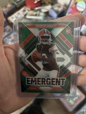2025 Panini Prizm - Emergent Shedeur Sanders #17 Green Wave Prizm (RC)