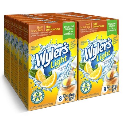Wyler's Light Singles To Go Powder Packets, Water Drink Mix, Half Iced... 