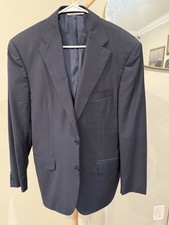 Canali Men  s Dark Blue Wool Blazer Sport Coat Size 38 Made in Italy