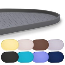 100 Waterproof Silicone Pet Feeding Mat with Raised Edge for Food and Water, ...