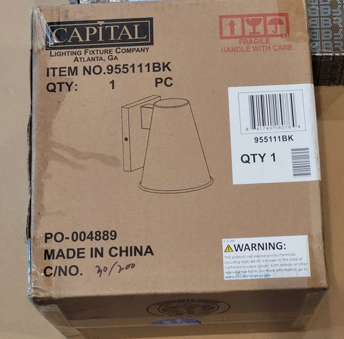 Capital Lighting 955111BK Yardley - 1 Light Outdoor Wall Lantern-8 Inch Tall and - Picture 1 of 3