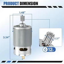 12 Volt Motor for Peg Perego Kids Ride On Car, 12V Gearbox Motor Drive Engine...