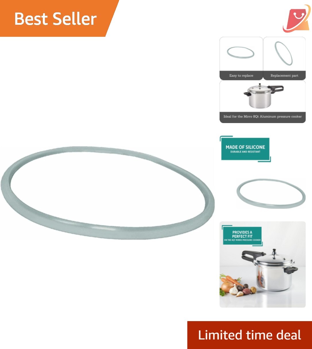 Gasket 8-quart Replacement For 92180 92180a Aluminum