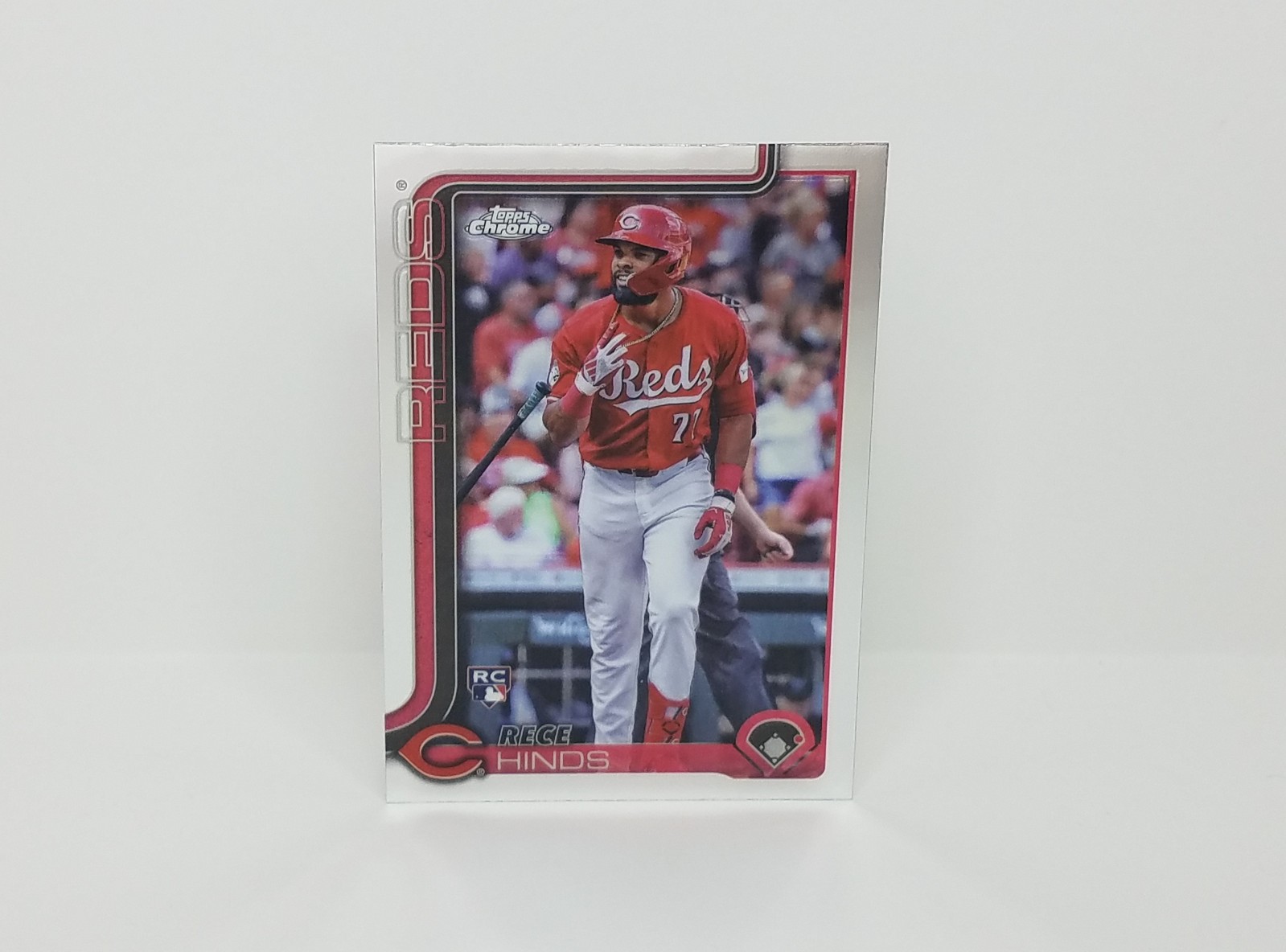 2025 Topps Chrome #253 Rece Hinds, Reds (RC) - Base Chrome Rookie Card