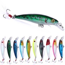 Jerkbait Fishing Lures, Top Water Bass Fishing Lures - 10pcs with Box
