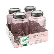 32 Oz Vintage Colored Mason Jars - Rose, Regu...